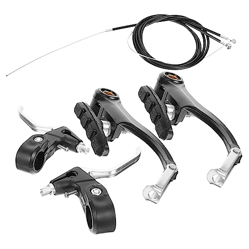 Mikinona 1Set Mountain Bike Brake Calipers Type Brake Calipers with Noise Reduction Blocks Compact Design for Road Folding and Mountain Bikes Convenient and Lightweight Brake