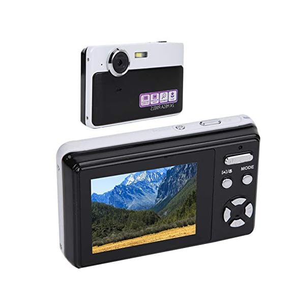 Ladieshow Mini-Digitalkamera,3-Fach-Zoom-Digitalkamera HD 24MP 1080P 2,4-Zoll-LCD-Bildschirmkamera mit integriertem…