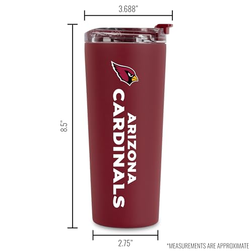 Image of Rico Industries NFL Football 24oz Stainless Steel Tumbler with Lid and Dual Functioning Lid