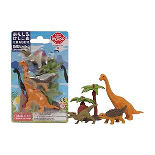 Iwako Blister Pack [Dinosaur 2] BRI057 Pencil Erasers/Collective Puzzle