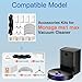 Replacement Parts Accessories Compatible with MONSGA MS1 MAX Robot Vacuum Cleaner, Including 1 Main Brush, 4 Hepa Filters, 4 Mop Pads, 4 Edge-Sweeping Brushes, 4 Dust Bag