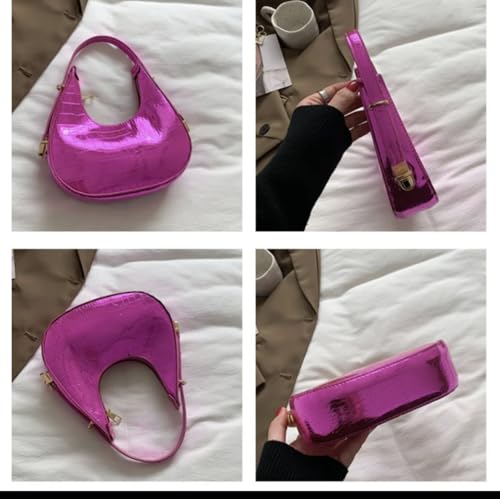 Chic Crocodile Pattern Leather Hobo Bag - Image 6