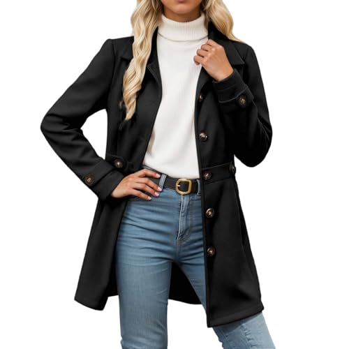 Trench-coat mi-long grande taille confortable pour sublimer vos formes en hiver