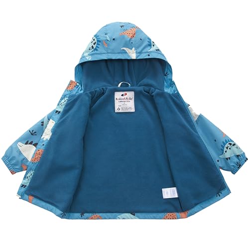 Image of Rokka&Rolla Toddler Boys' Water-Resistant Fleece Lined Windbreaker Transitional Jacket