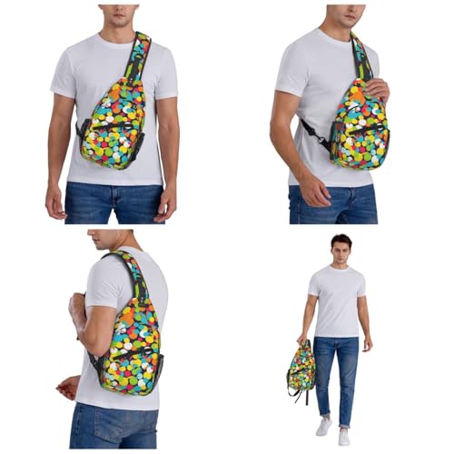 Morrales Sling Bag Unisex Negro para Viaje miniatura 6