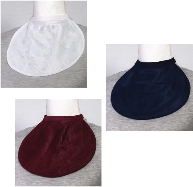 Miniatura 3 de Cubierta de protección de estoma transpirable para laringectomía y traqueotomía de cuello, paquete variado de colores (3 unidades) (azul marino,