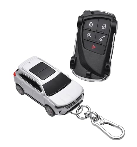 Boîtier de clé Chevrolet blanc antichoc protégeant intégralement le plip L02 des rayures