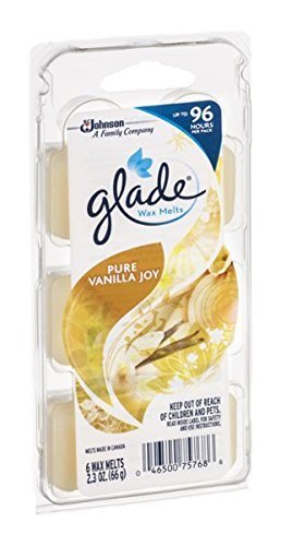 Glade Wax Melts Refill Pure Vanilla Joy, 2.3 Ounce (One Pack of 6)