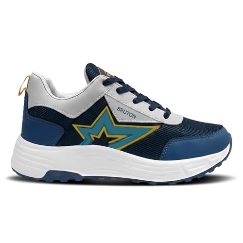 Image of BRUTON Striker-615 Men's Casual Sneakers | Stylish Lightweight Lace-Up Shoes for Men | Comfortable Walking Shoes | Trendy Fashion Footwear