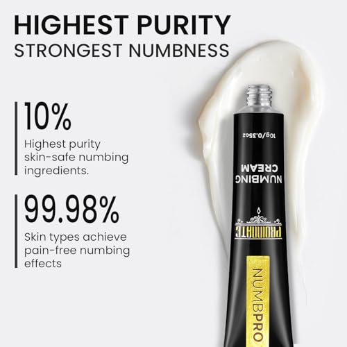 Proinnate Tattoo Numbing Cream maximum strength - Long Lasting numb Cream for tattoo, Piercing, Waxing, topical Numb Ingredient with Menthol, Emu Oil and Arnica 3 Pcs(3x10g)