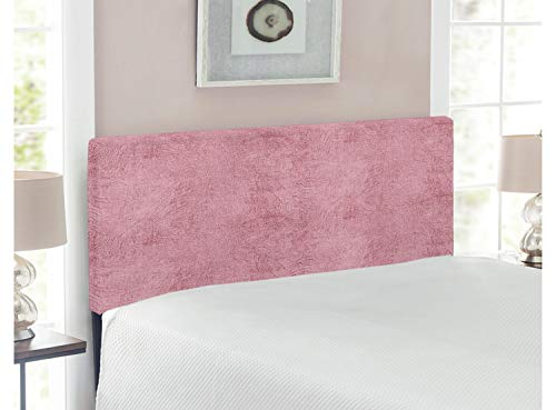 Ambesonne Faux Suede Headboard, Digitally Printed Weathered Texture, Upholstered Decorative Metal Bed Headboard With Memory Foam For Dorm And Bedroom Accent Furniture, Rose Pink, Twin #TOP1