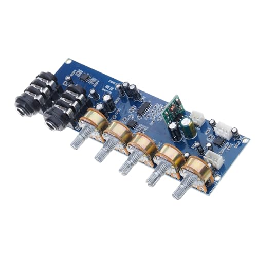 Portable Digital Reverbs Board with Pt2399 Chip Double Microphone Preamplifier for Karaoke and Live Double Mic Preamp