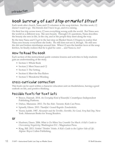 Last Stop on Market Street: An Instructional Guide for Literature - Novel Study Guide for Elementary School Literature with Close Reading and Writing Activities (Great Works Classroom Resource) - Image 4