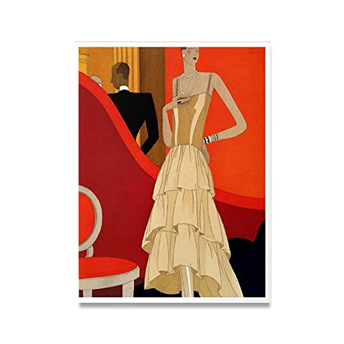Affiches et impressions de mode vintage et peinture abstraite
