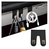 Figpade Leather Glove Box Organizer for Car Purse Hanger,Glove Compartment Hooks Provide Car Hooks for Purses and Bags,Stylish Purse Hanger for Car,Suvs,Trucks (Double Hook)