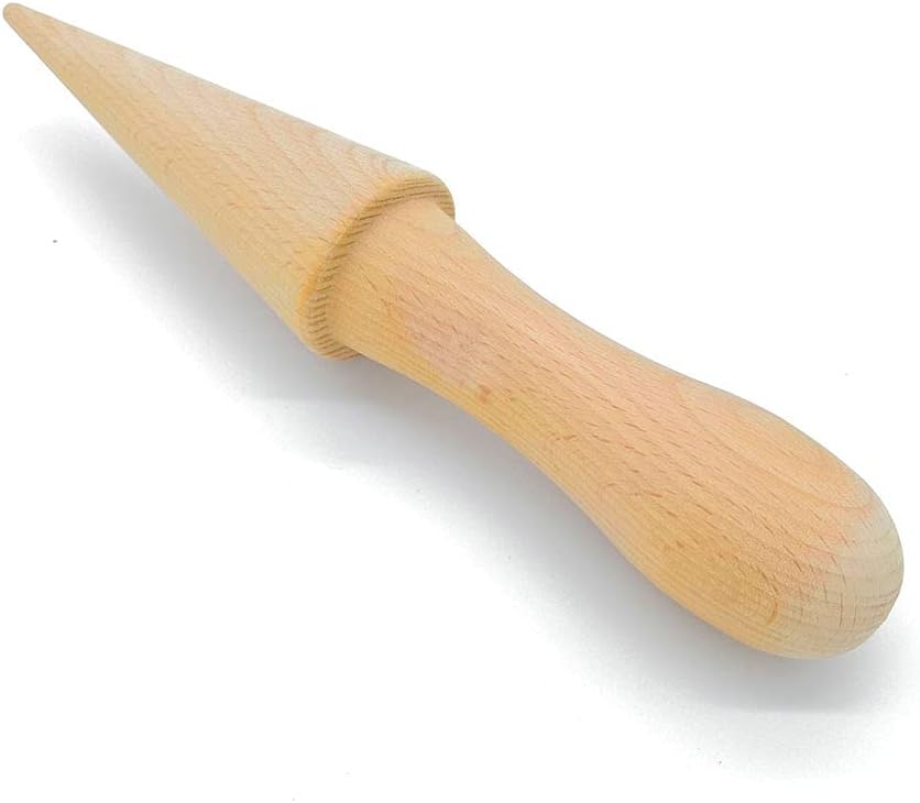 Wooden Ice Cream Cone Roller Shaper Natural Beechwood Comfortable for Touch for Cream Corner Biscuits Baking