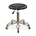 WYJW Gaslifthocker auf Rad , Werkbankhocker mit schwarzem PU-Kunstledersitz , Höhenverstellbar 51-65 cm , Traggewicht 160 kg , Beauty-Sattelhocker für Salon Beauty