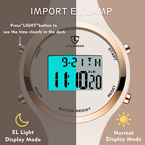 Stylish Women's Digital Sports Watch with Alarm, Stopwatch, Backlight – Perfect Outdoor Companion and Gift Idea - Image 4