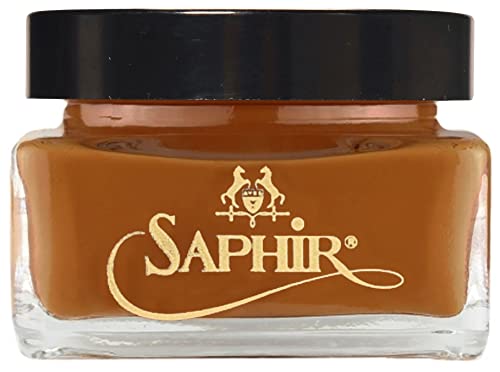 Image of Saphir Medaille d'Or Pommadier Cream 75ml - Natural Cream Leather Shoe Polish, Leather Conditioner for Boots, Handbags