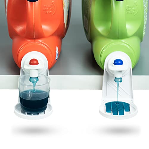 Atlas Cup – Laundry Detergent Drip Catcher, Detergent Cup Holder, One Size Fits Most Economic Sized Bottles, White (2 – Pack)