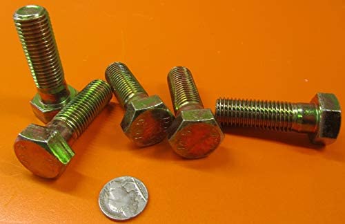 Class 10.9 Zinc Yellow Steel Bolt RH PT M16 x 2 x 50 mm Length 5 pcs.