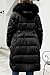 Geschallino Women's Plus Size Long Puffer Coat Bubble Padded Insulated Winter Jacket with Detachable Fur Collar K382Plus Black 1X