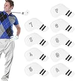 Yulokdwi Driver-Kopfschutz - Wasserdichter PU-Leder Schutz,9 Stück Weiche Golfschläger-Kopfschoner | für Hybrid Eisen Hölzer Mallet Nummeriert Übungsgelände Reise Golfer Männer