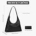 Imagen de GSenhui Hobo Bag Bolso de Cuero Suave Bolso Vintage Bolso de Mano Uni Bolso de Hombro para Mujer Slouchy Tote Bag Shoulder Bag para Mujer