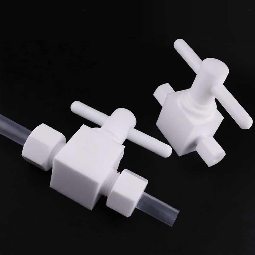 Válvula de bola recta de PTFE - Conector de diámetro igual de 2 lados for transferencia de fluido - Juego de 1 pieza(D25mm)