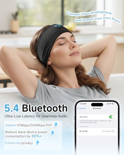 Sleep Headphone Bluetooth 5.4 Headband - Ultra-Thin Stereo Speakers - Image 5