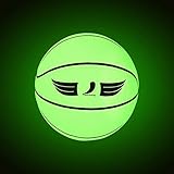 TianCheng Basketball Glow in The Dark Reflective Basketball Indoor and Outdoor Use,PU Luminous Basketball,Size7,Game Ball,Training Ball-Glow