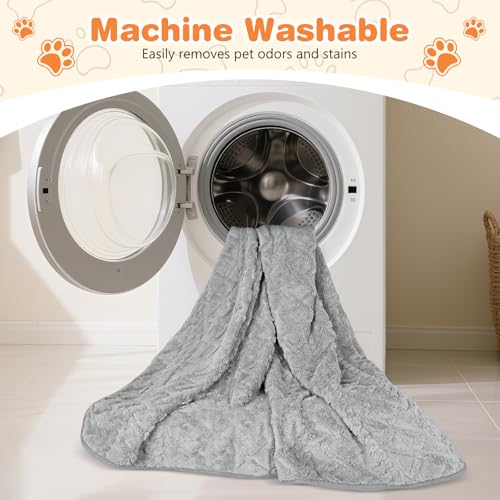 Omtofo wasserdichte HundedeckeHunde(100×75cm), Hundedecke für Unterwegs, Flauschig und Weich Hundedecken, Waschbar Schutzdecke für Sofa, wasserdichte Decke für Grosse Hunde und Mittelgroße Hunde