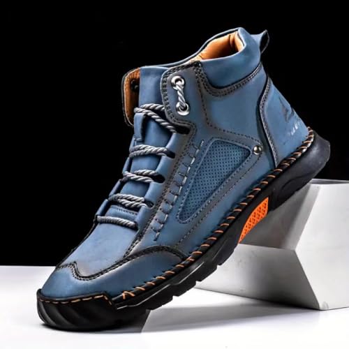 Hillde Mens Shoes,Men Comfortable Breathable Walking Shoes Casual Non-Slip Leather Sneakers Arch Support Loafers2