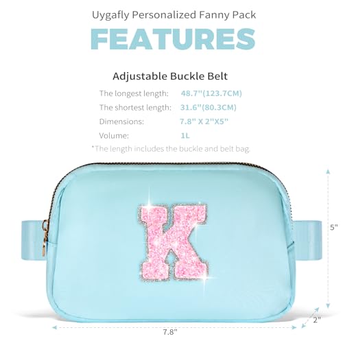 Image of Uygafly Gift for Teen Girls Kids Daughter Her - Birthday Gifts for 3 4 5 6 7 8 9 10 11 12 13 Year Old Girls,Fanny Pack Crossbody Bag Purse Belt Bag Cute Trendy Stuff | Blue,K