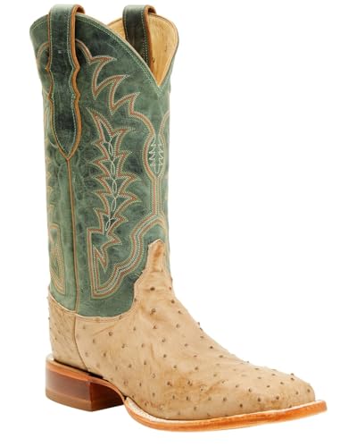 Justin Men's Chisolm Exotic Ostrich Western Boot Broad Square Toe - Je8173