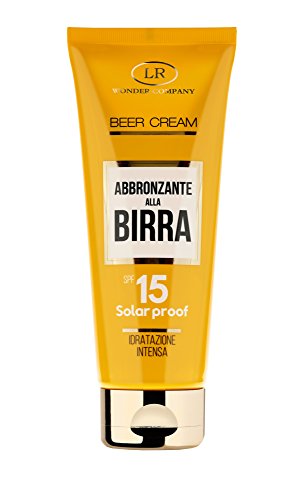 Beer Cream Tubo Spf 15, crema solare protezione 15 alla Birra viso e corpo in tubo (1x100ml) - LR Wonder Company