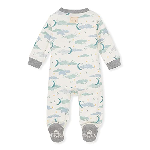 Image of Burt's Bees Baby unisex-baby Sleep & Play, Organic One-piece Romper-jumpsuit Pj, Zip Front Footed Pajama