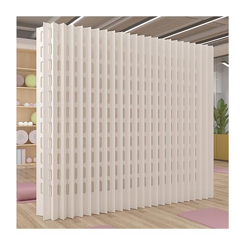 折りたたみ式紙製間仕切り。四角い穴のデザイン、ハニカム構造、柔軟な形状のパーティション壁。家庭、オフィス、展示スペースに最適。(White H180cm,500CM)