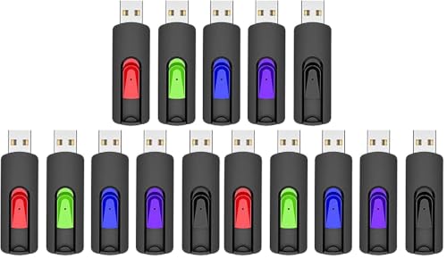 Image of RAOYI 15 Pack 64GB USB Flash Drive, USB 2.0 Memory Stick Thumb Drives Jump Drive Pen Drive for PC Laptop Computer - 64G Multipack