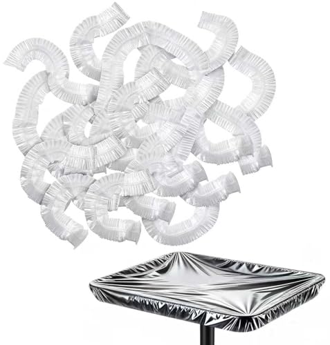 50 PCS Disposable Tattoo Tray Cover Salon Tray Cover Clear Tattoo Table Station Cover Tattoo Equipment & Salon Accessories - Transparent (Fits 18x13 Inch Trays)