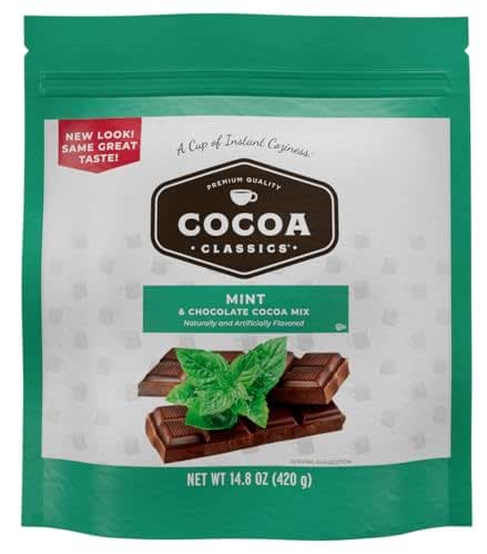 Cocoa Classics Mint Cocoa Mix, Hot Chocolate, Made with Nonfat