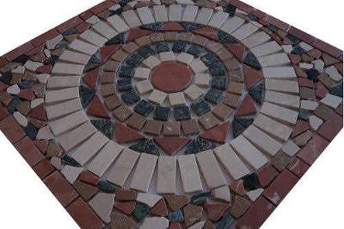 Antiguo mármol rosone 60 x 60 Windrose mosaico azulejos piedra natural Rosso Verona 23015