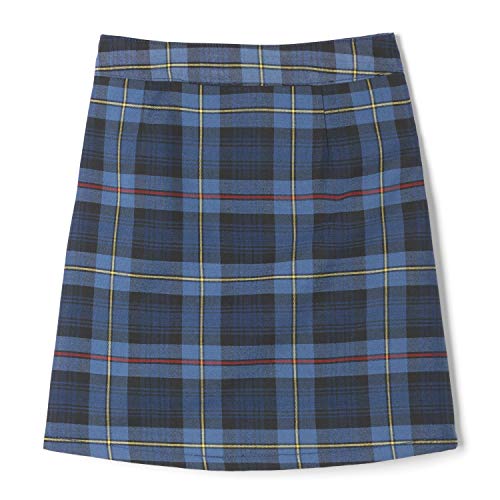 French Toast Girls' Adjustable Waist Plaid 2-Tab Scooter, Blue & Red Plaid, 18 — view 3
