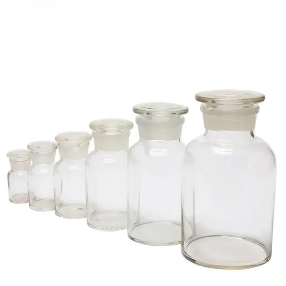 Instrumentos y Equipos de Laboratorio Frasco de vidrio transparente for reactivo de laboratorio, de boca ancha, de 60 ml, 125 ml, 250 ml, 500 ml, 1000 ml y 2500 ml.(2500ml)