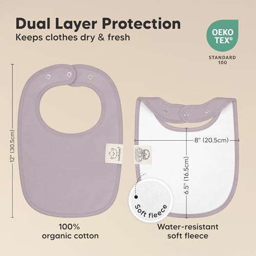 Image of 8-Pack Organic Baby Bibs for Boys, Girls - Soft Cotton Drooling and Teething Bibs for Baby Girl & Boy, Extra Absorbent, Easy to Clean & Put On for Toddler, Newborn, Infant 0-24 Months (Embrace)