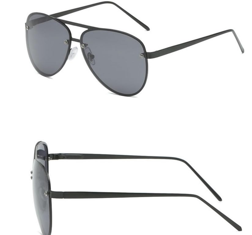 Image of Retro Polarized Aviator Sunglasses for Men Women Stylish | Metal frame with UV400 Protection | Spring Hinges Anti Glare Shatter Resistant Lightweight Goggles for Driving