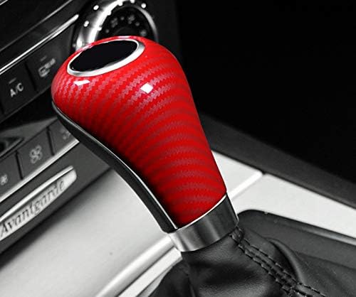Red Center Console Gear Shift Knob Trim Cover for Mercedes-Benz E Class W211 W212 C207 2006-2012