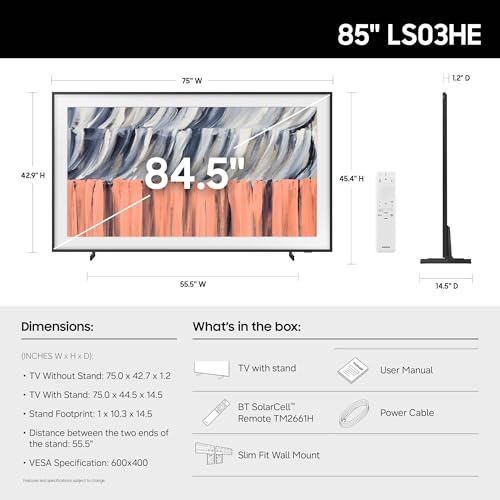 Samsung Frame TV 85 inch
