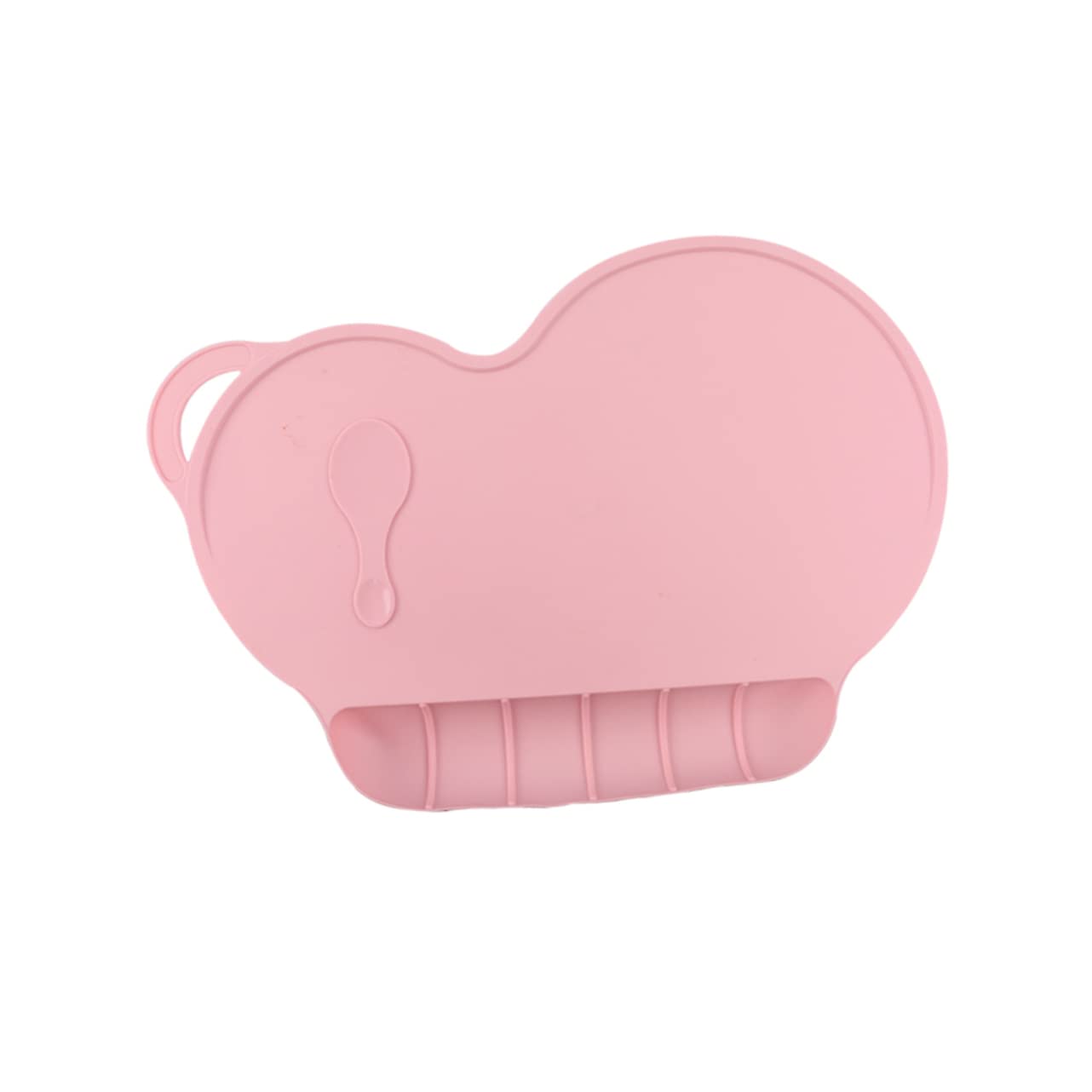 MERRYHAPY Silicone Placemat for Kids Round Table Mat Light Grey Microwave Pad Coloring Placemats Foldable Play Mat Craft Heat-Insulation Table Random Color