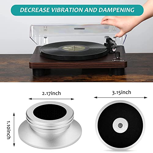 Bumdenuu Stabilisateur de poids pour disques vinyles avec rembourrage de protection souple pour profil de platine vinyle HiFi LP (argenté) - Les Beatles, Paul McCartney, John Lennon, RIngo Starr, George Harrison Bumdenuu Stabilisateur de poids pour disques vinyles avec rembourrage de protection souple pour profil de platine vinyle HiFi LP (argenté) – Image 5